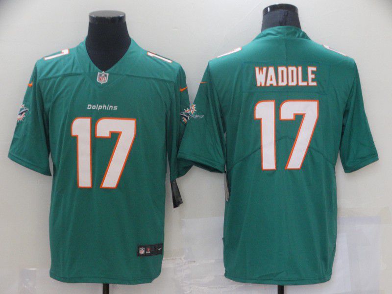 Men Miami Dolphins #17 Waddle Green Nike Vapor Untouchable Limited 2021 NFL Jersey